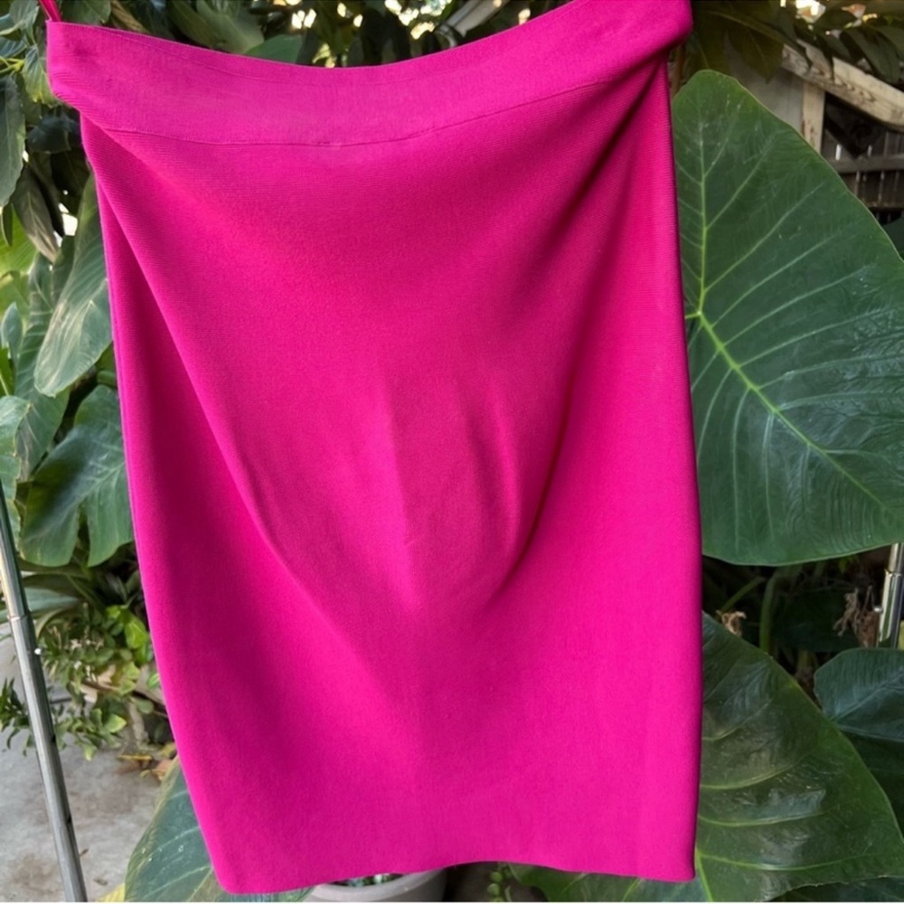 Bcbgmaxazria bandage skirt hot pink mini y2k office pencil skirt